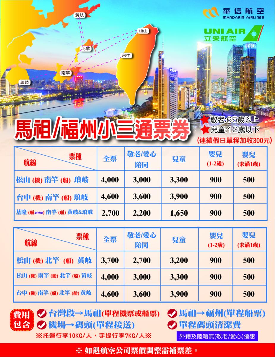 馬祖-福州 (小三通套票)行程特色圖片1